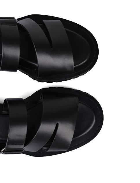 Жіночі сандалі шкіряні чорні - фото 5 - Miraton