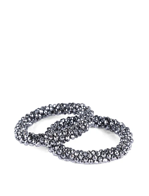 Резинка MIRATON з намистин срібляста - фото 2 - Miraton