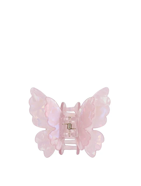 Заколка-краб MIRATON метелик подвійна рожева - фото 1 - Miraton