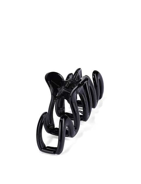 Заколка-краб MIRATON волнистая черная - фото 2 - Miraton