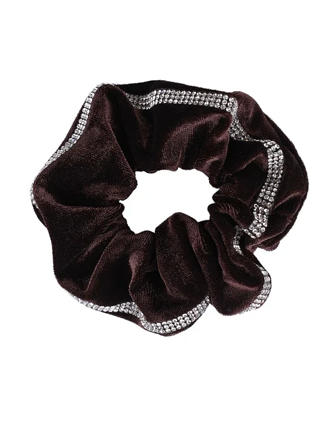 Резинка MIRATON коричневая со стразами - фото 1 - Miraton