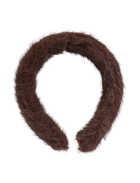 Обруч MIRATON коричневий з хутром - фото 1 - Miraton