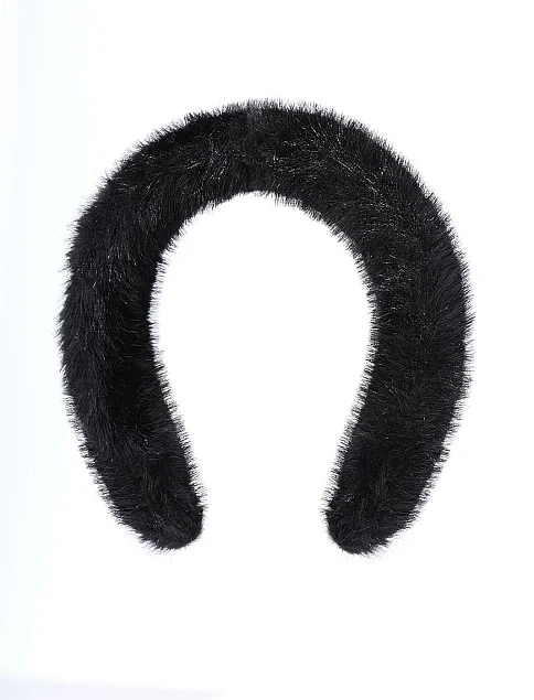 Обруч MIRATON чорний з хутром - фото 1 - Miraton