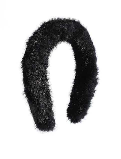 Обруч MIRATON чорний з хутром - фото 2 - Miraton