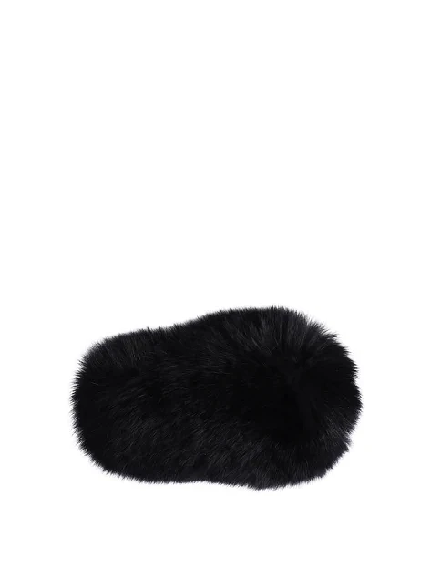 Заколка MIRATON черная с мехом - фото 1 - Miraton