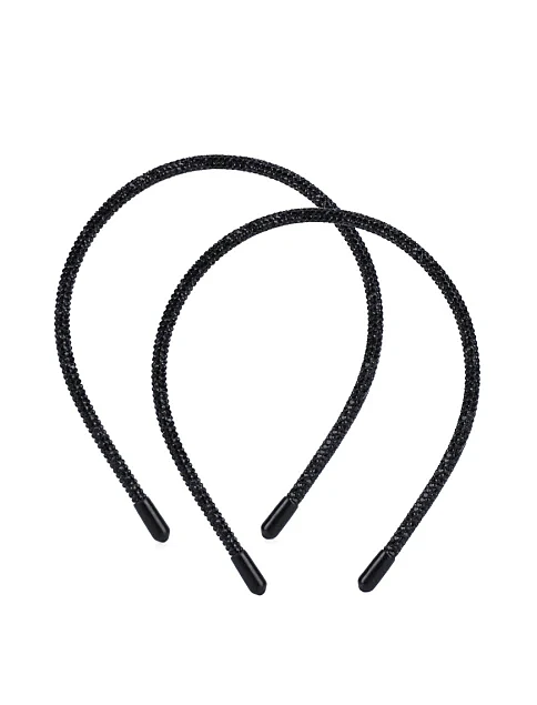 Комплект з 2 обручів MIRATON чорний зі стразами - фото 1 - Miraton