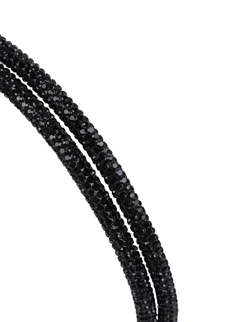 Комплект з 2 обручів MIRATON чорний зі стразами - фото 3 - Miraton