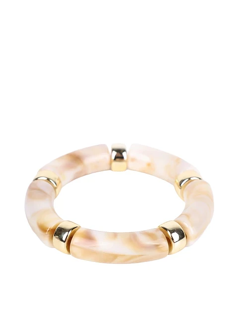 Браслет MIRATON акриловый бело-бежевый - фото 1 - Miraton