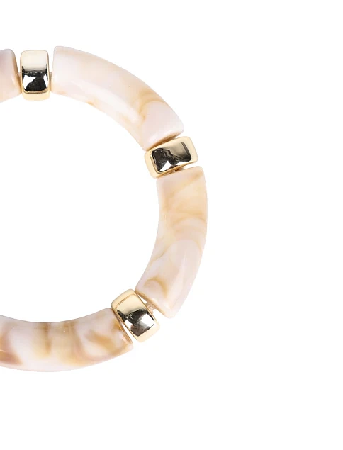 Браслет MIRATON акриловый бело-бежевый - фото 2 - Miraton