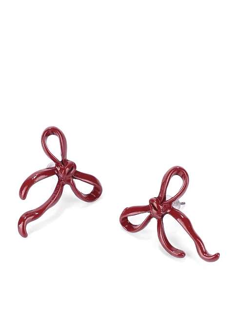 Сережки пусети бант - фото 2 - Miraton