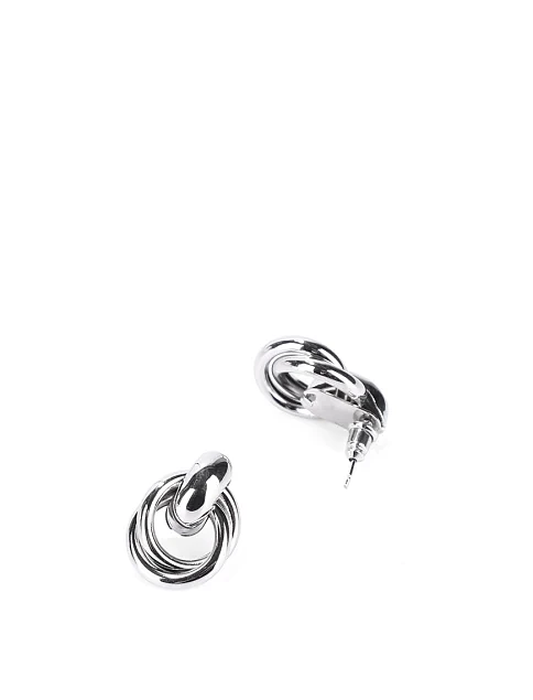 Сережки пусети круглі в сріблі - фото 2 - Miraton