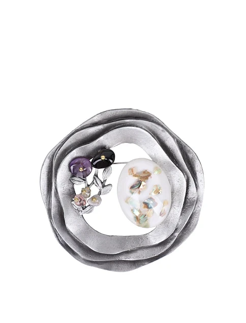 Брошка MIRATON серебристая - фото 1 - Miraton