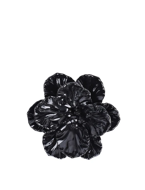Брошка MIRATON цветок черный - фото 1 - Miraton