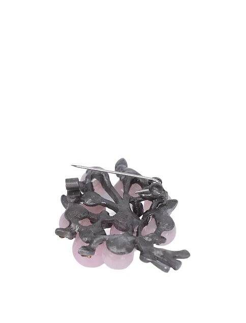 Брошка MIRATON с бусинами серебристая - фото 2 - Miraton