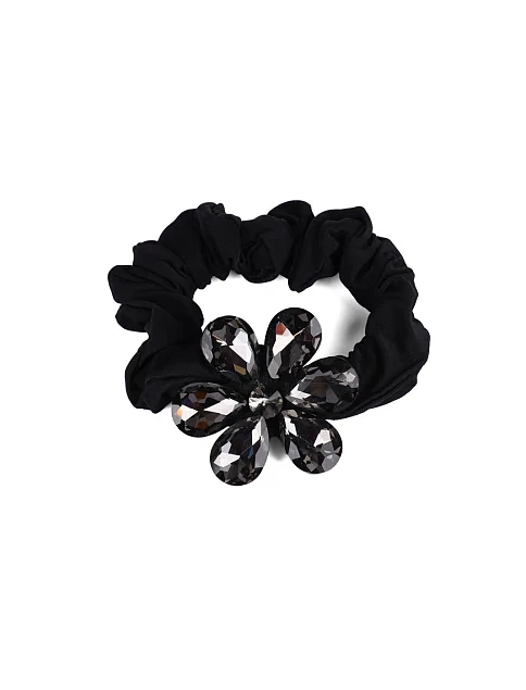 Резинка MIRATON черная с цветком - фото 1 - Miraton