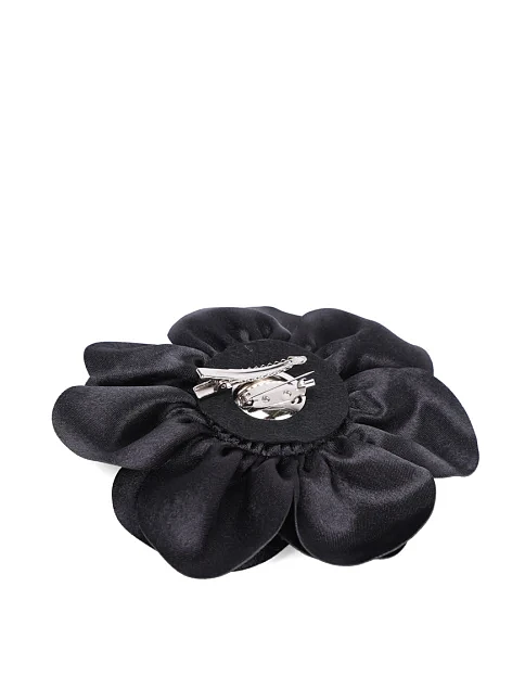 Брошка MIRATON цветок тканевый черный - фото 2 - Miraton