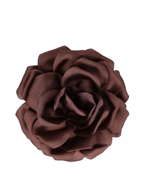 Брошка MIRATON цветок тканевый коричневый - фото 1 - Miraton