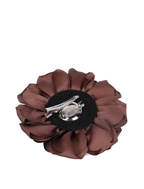 Брошка MIRATON цветок тканевый коричневый - фото 2 - Miraton