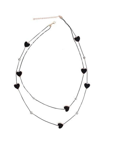 Ожерелье MIRATON с черными кристаллами - фото 1 - Miraton