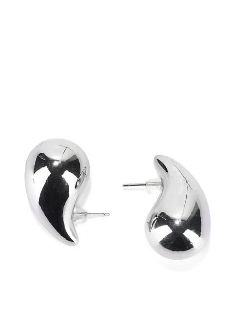 Сережки пусети краплі в сріблі - фото 2 - Miraton