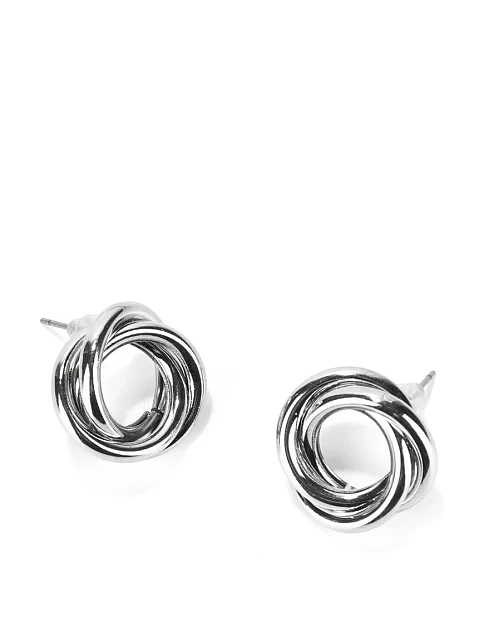 Сережки пусети круглі в сріблі - фото 2 - Miraton