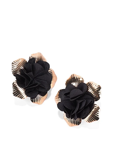 Сережки пусети квітка - фото 2 - Miraton