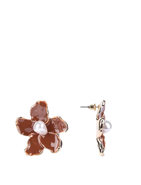 Сережки пусети квітка - фото 1 - Miraton