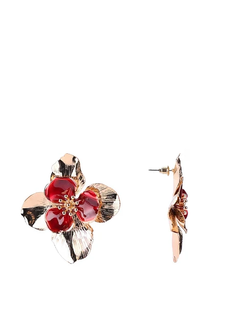 Сережки пусети квітка - фото 1 - Miraton