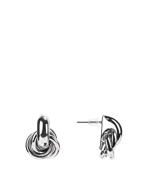 Сережки пусети круглі в сріблі - фото 1 - Miraton