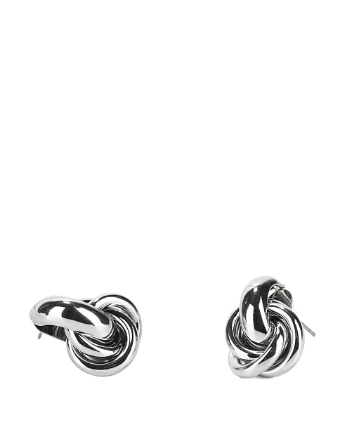 Сережки пусети круглі в сріблі - фото 2 - Miraton