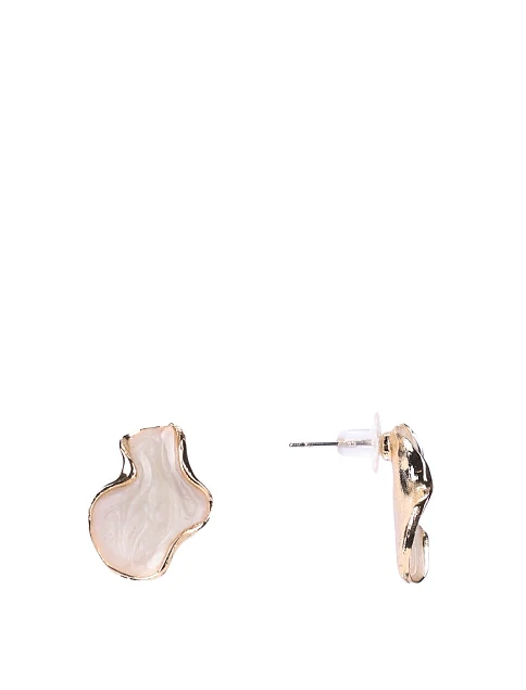 Сережки пусети з перламутровими вставками - фото 1 - Miraton