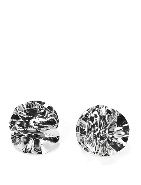 Сережки пусети квітка металева - фото 2 - Miraton