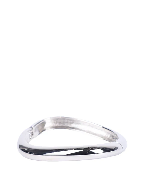 Браслет MIRATON тонкий изогнутый серебристый - фото 1 - Miraton