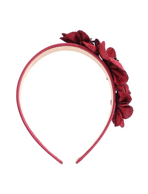 Обруч MIRATON червоний з квітами - фото 1 - Miraton