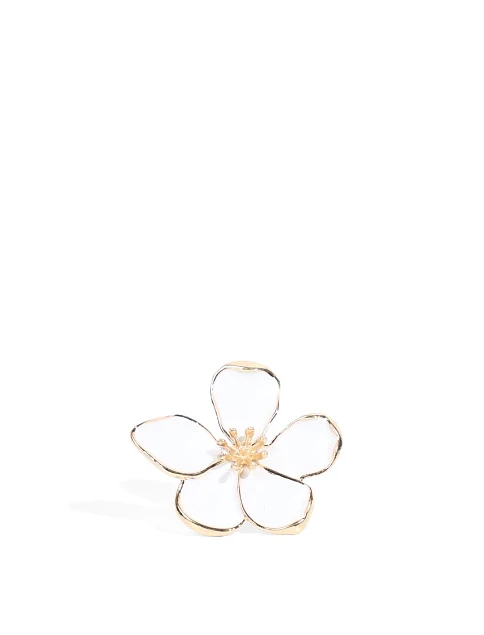 Каблучка MIRATON квітка в позолоті - фото 1 - Miraton