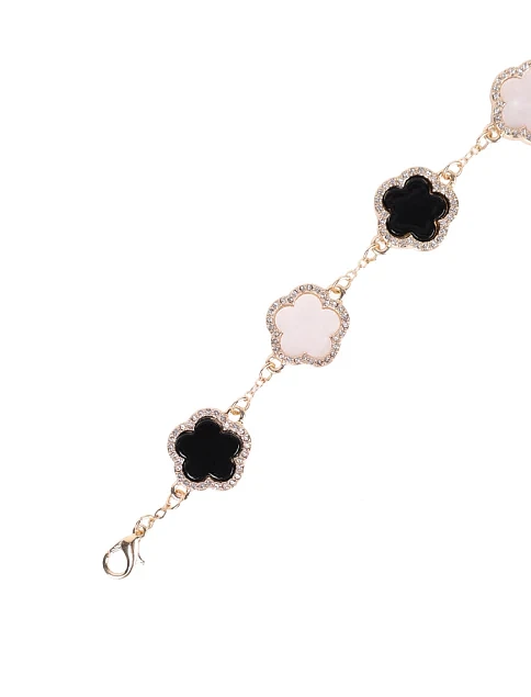 Браслет MIRATON конюшина чорно-білий - фото 2 - Miraton