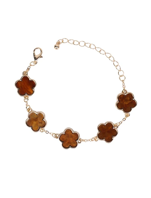 Браслет MIRATON клевер янтарный - фото 1 - Miraton