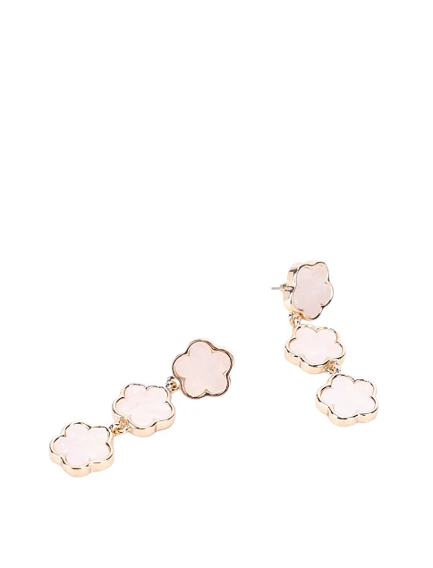 Сережки підвіски перламутровий конюшина - фото 2 - Miraton