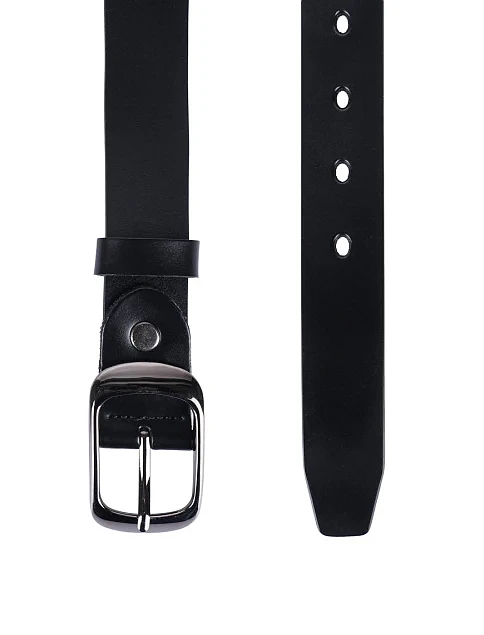 Ремінь шкіряний чорний - фото 2 - Miraton