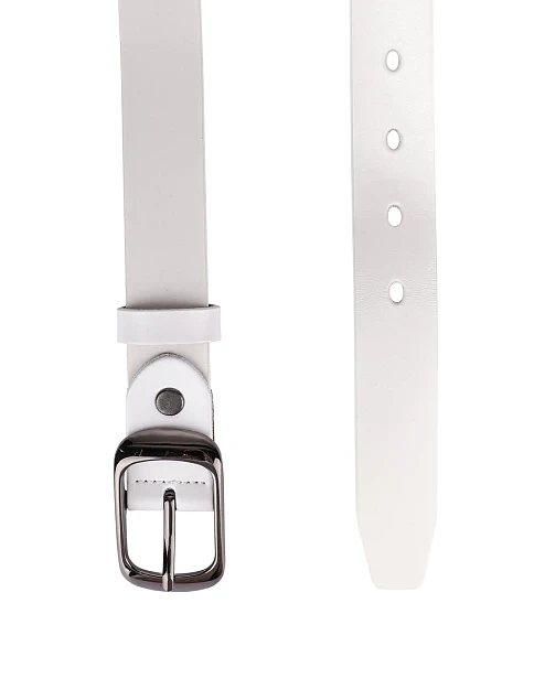 Ремінь шкіряний білий - фото 2 - Miraton