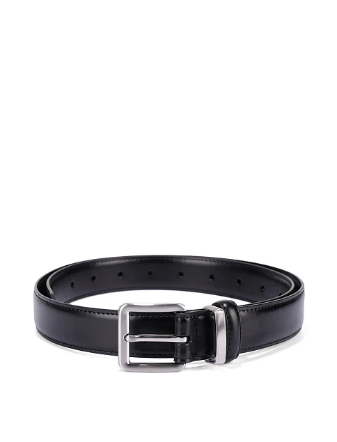 Ремінь шкіряний чорний - фото 1 - Miraton