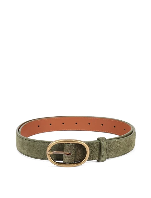 Ремінь замшевий зелений - фото 1 - Miraton