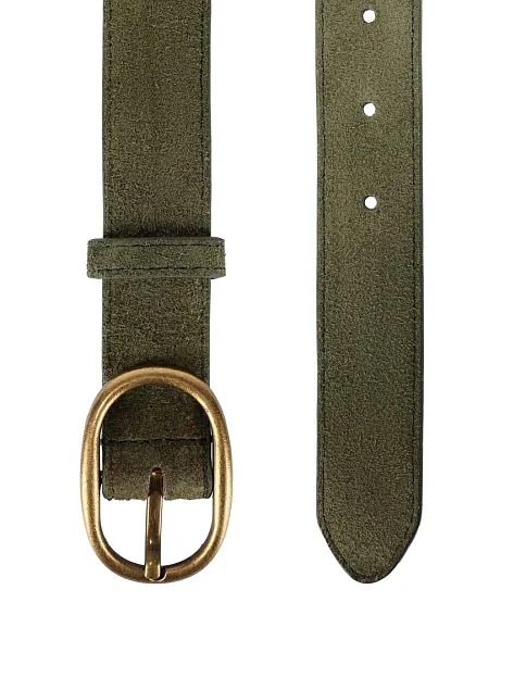 Ремінь замшевий зелений - фото 2 - Miraton