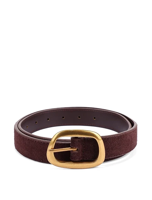 Ремінь замшевий коричневий - фото 1 - Miraton