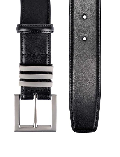 Ремінь шкіряний чорний - фото 2 - Miraton