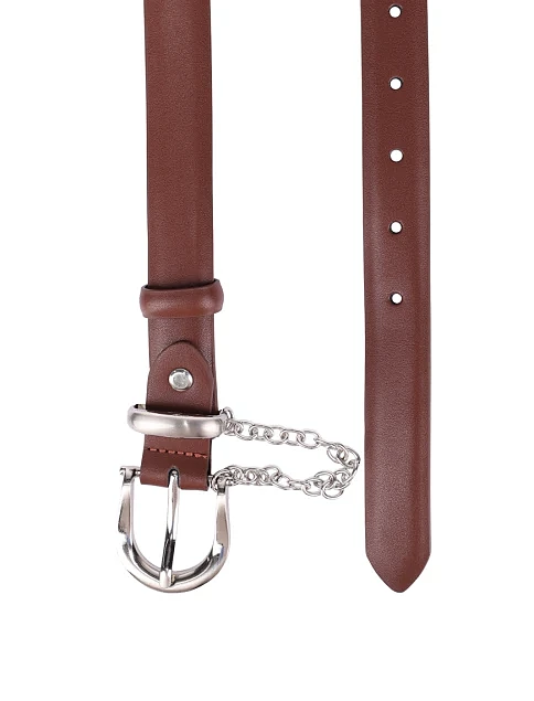 Ремінь шкіряний коричневий - фото 2 - Miraton