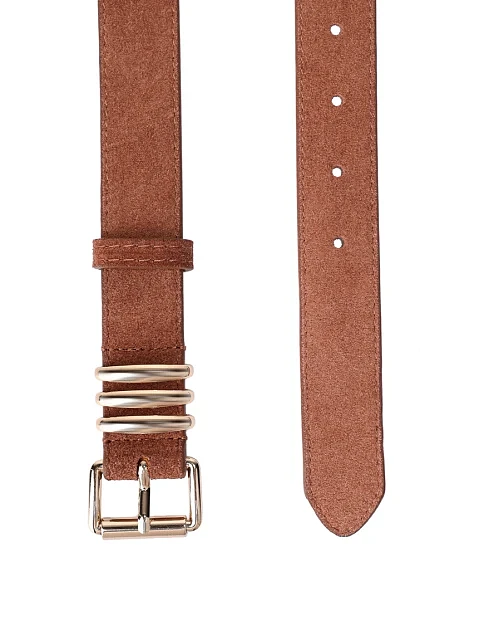 Ремінь замшевий коричневий - фото 2 - Miraton