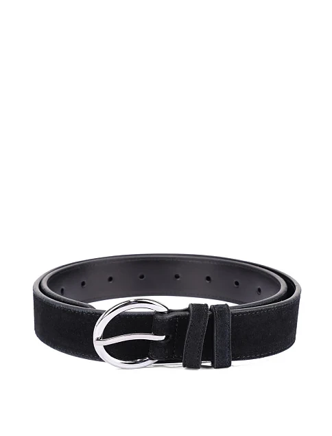 Ремінь замшевий чорний - фото 1 - Miraton