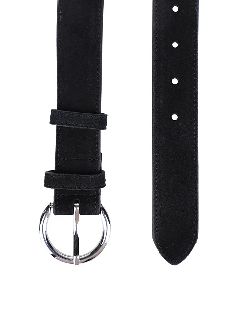 Ремінь замшевий чорний - фото 2 - Miraton