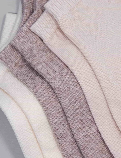 Носки женские хлопковые молочные 3 шт. - фото 2 - Miraton